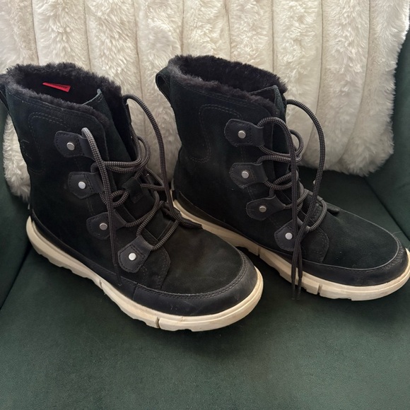 Sorel Shoes - Sorel Joan Explorer II Faux fur Black Winter Boots for snow or rain